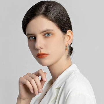 Chunky Hoop Earrings No Piercing Ear Clip