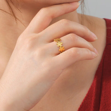 Stainless Steel Daisy Flower Ring