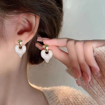 Luxury Heart Drop Earrings