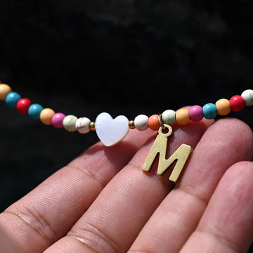 Colorful Beads Initial Choker