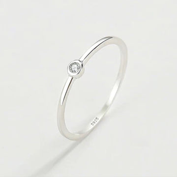 925 Sterling Silver Simple Special Day Ring