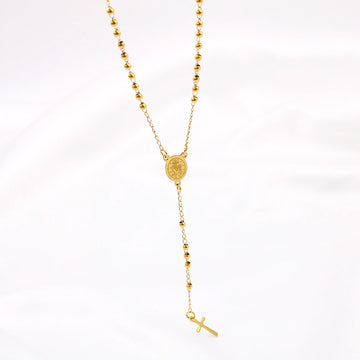 Christian Cross Rosary Pendant Necklace