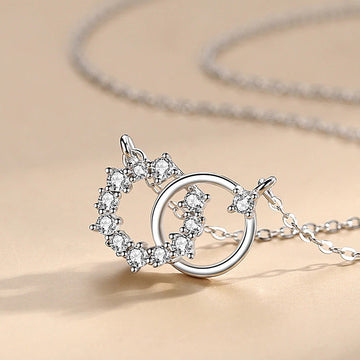 925 Sterling Silver Double Pendant Necklace