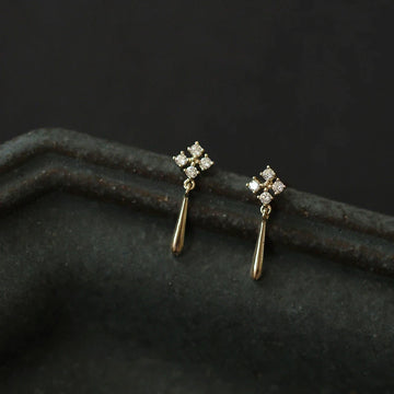 925 Sterling Silver Snowflake Stud Earrings