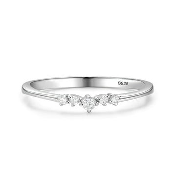925 Sterling Silver Fashion Stackable CZ Rings