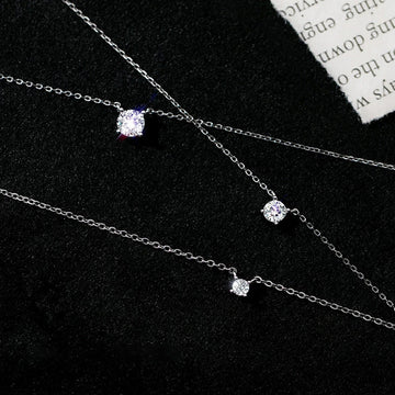 Exquisite Cut Sparkling Zircon Pendant Necklace