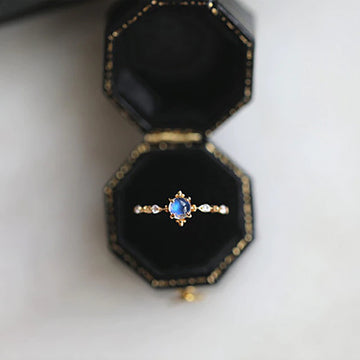Exquisite Transparent Moonstone Rings