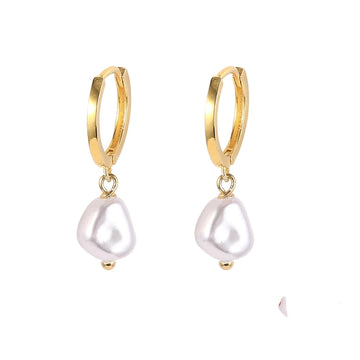 925 Sterling Silver Large Pearls Earrings