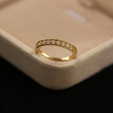 925 Sterling Silver Simple Pavé Crystal Ring