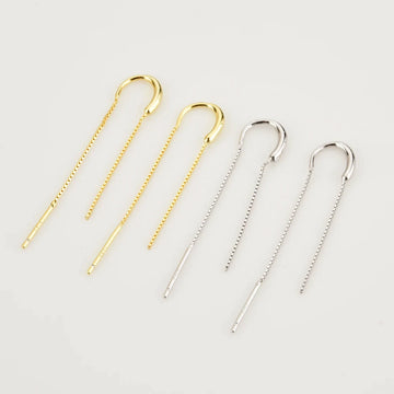 925 Sterling Silver 65mm Tassel Drop Earrings