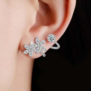 Aesthetic Flowers Ear Cuff Earrings
