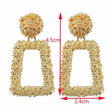 Big Earrings Exaggerated Matte Stud Earrings