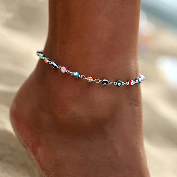 Bohemian Turkish Eyes Beads Anklet