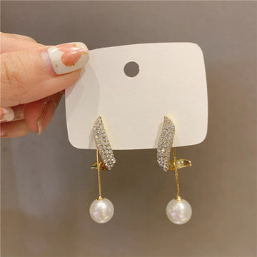 Classic Elegant Imitation Pearl Tassel Earrings