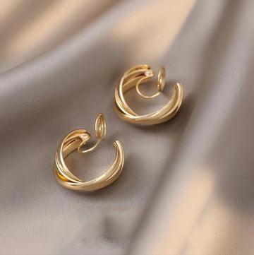 Clip-on Hypoallergenic Circles Ear Cuff Clip