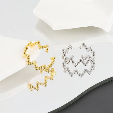 Dots Chain Wave Classic Round Finger Ring