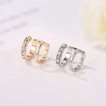 Double U-Shaped Ear Cuff Clip Earrings