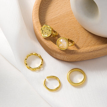 Five Piece Combination Set Rings