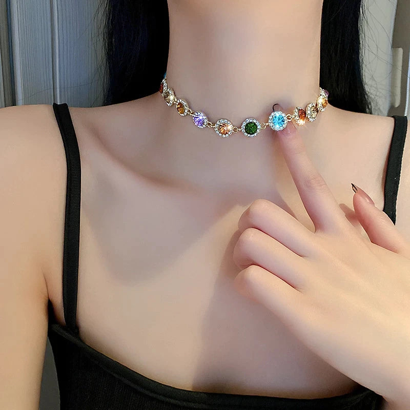 Colourful choker on sale