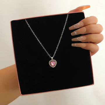 Heart Crystal Pendant Necklace