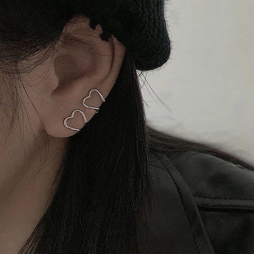 Heart Shape Minimalist Clip On Earrings