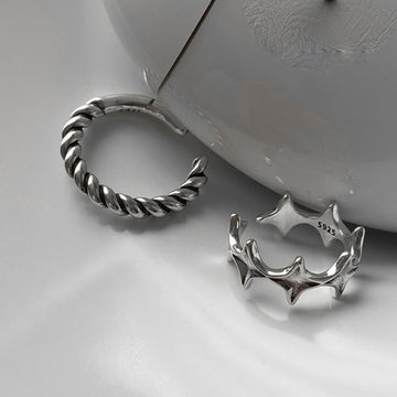Minimalist Irregular Stars Open Ring
