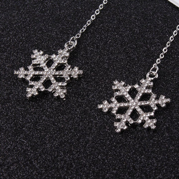 Snowflake Shape Clip on Earrings