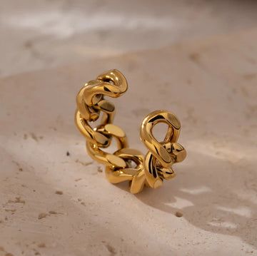 Stainless Steel Trendy Chain Opening Ring