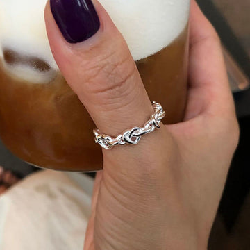 Trendy Elegant Creative Weave Texture Ring