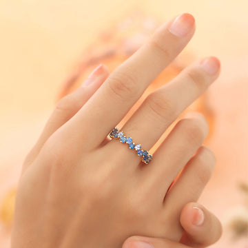 Vintage Royal Blue Stone Thin Ring