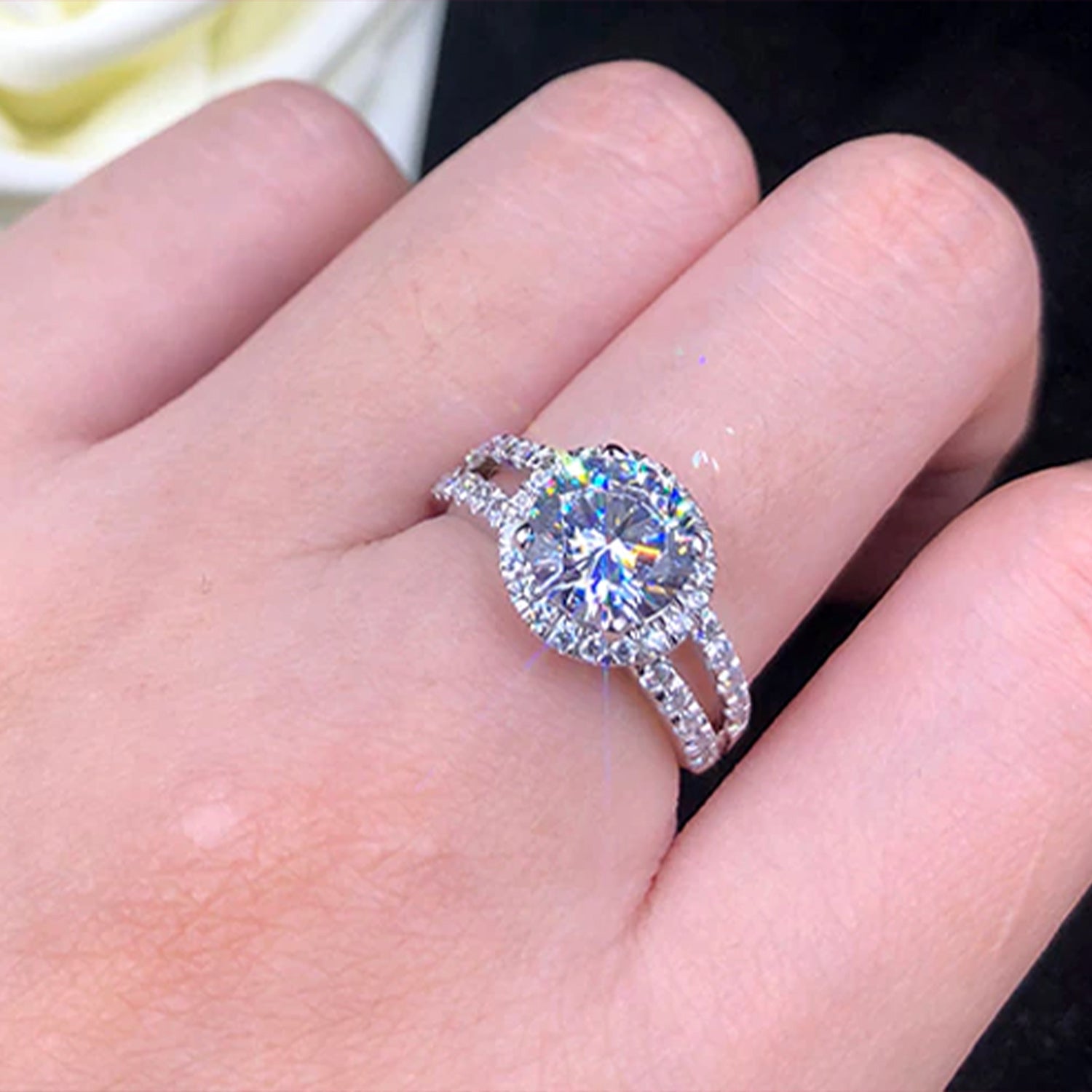 Original Tibetan Silver Cubic Zirconia Stone Ring