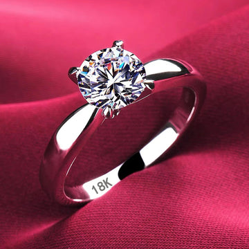 Genuine Tibetan Silver CZ Engagement Ring