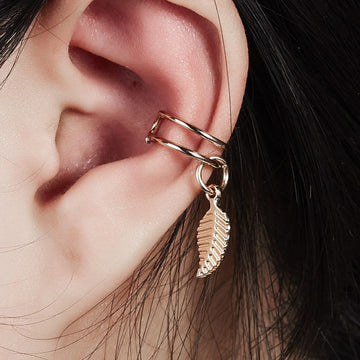 Fashion Leaf Clip Earring