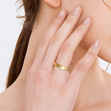 Basic Simple Thick Gold Colour Ring