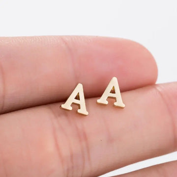 A-Z Initial Letter Stud Earrings