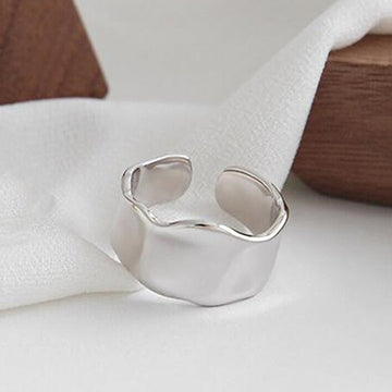 925 Sterling Silver Irregular Shape Modern Ring