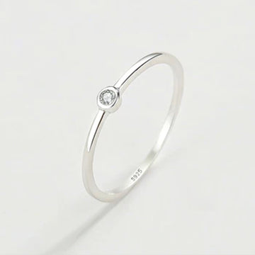 925 Sterling Silver Simple Special Day Ring