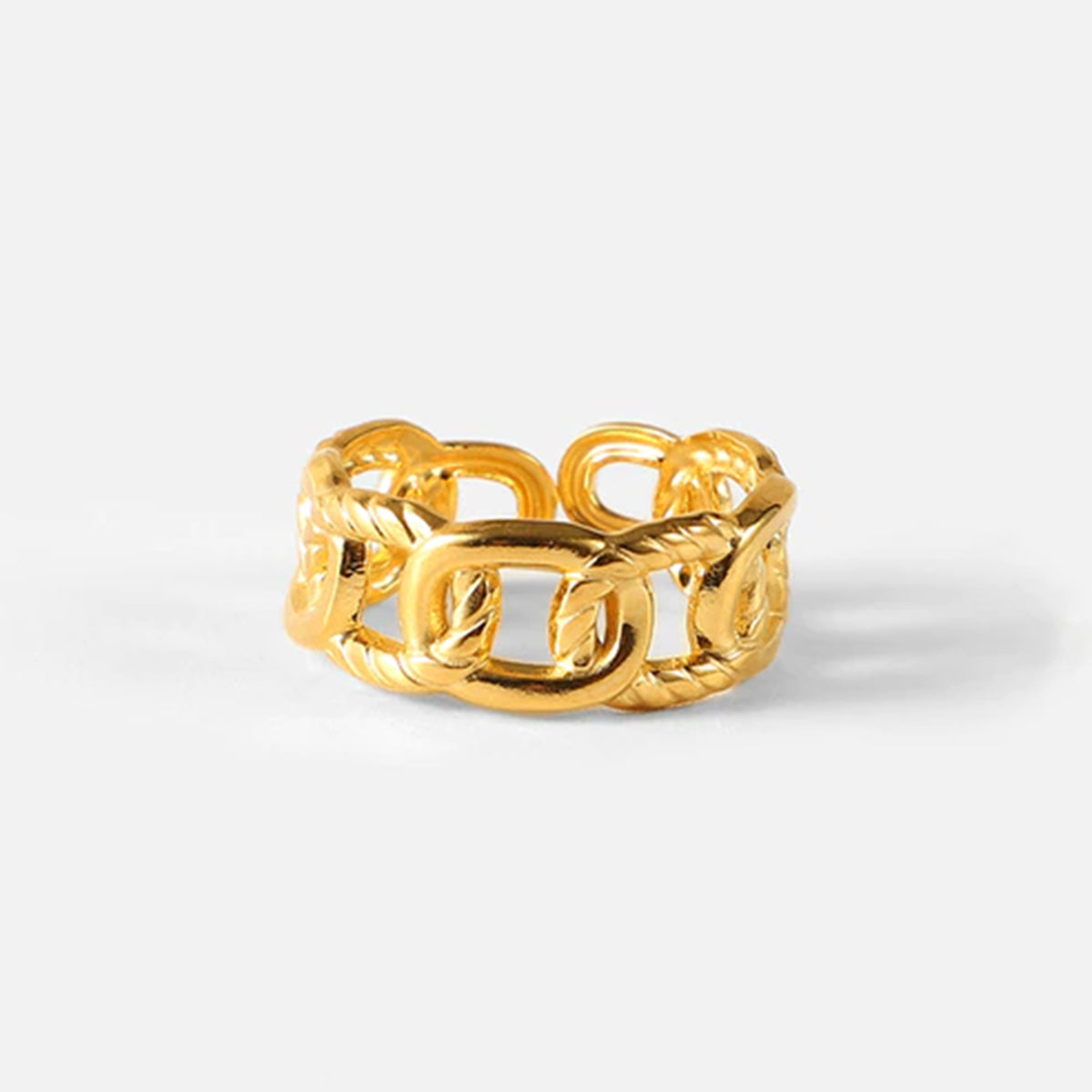 Large Chain Rings Stainless Steel Adjustable Thick Chain Rings