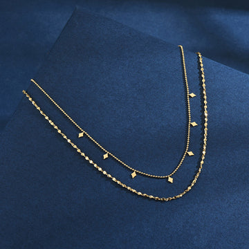 Double Layered Thin Sophisticated Necklaces