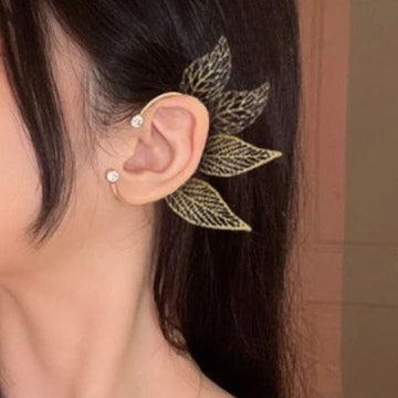 1pc New Arrival Vintage Hollow Out Flower & Leaf Design Ear Cuff Trendy  Earring