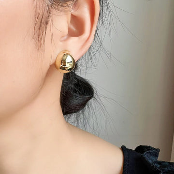 18K Gold Stud Clip-on Earrings