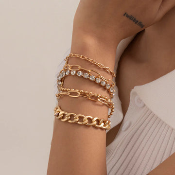 Luxury Rhinestone Bracelets Set