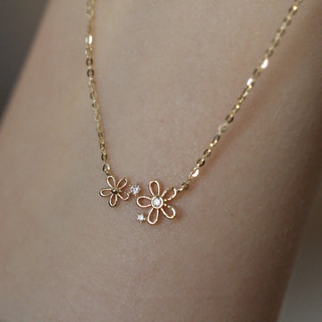Bohemian Flower Pendant Clavicle Chain Necklace