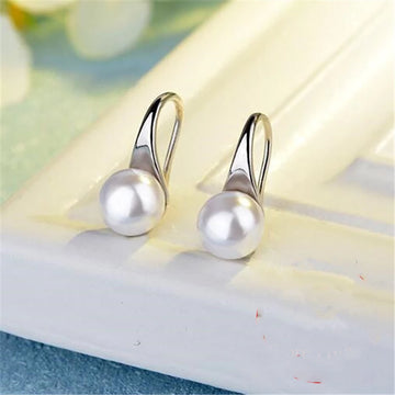 925 Sterling Silver Classic Pearl Earrings