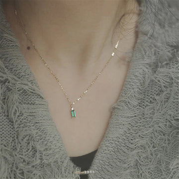 Green 2025 crystal necklace
