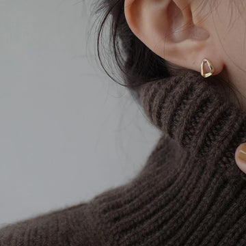 Tiny Triangular Stud Earrings