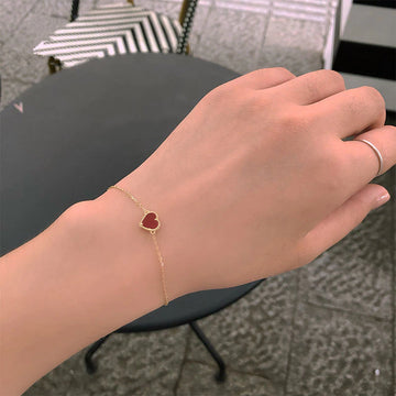 Van cleef deals red heart bracelet