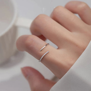 925 Sterling Silver Simple Adjustable Finger Rings