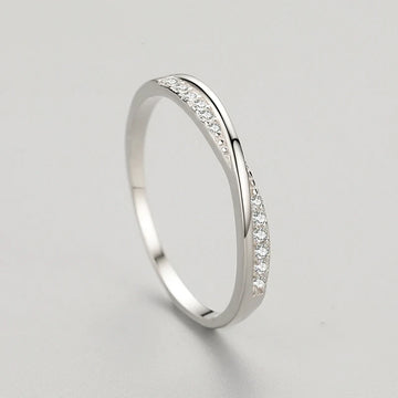 925 Sterling Silver Simple Interwoven Ring