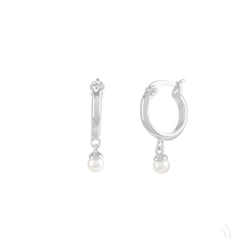 925 Sterling Silver Small Pearls Earrings
